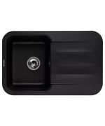 Кухонная мойка Kuppersberg LIRA 1B1D BLACK METALLIC фото 