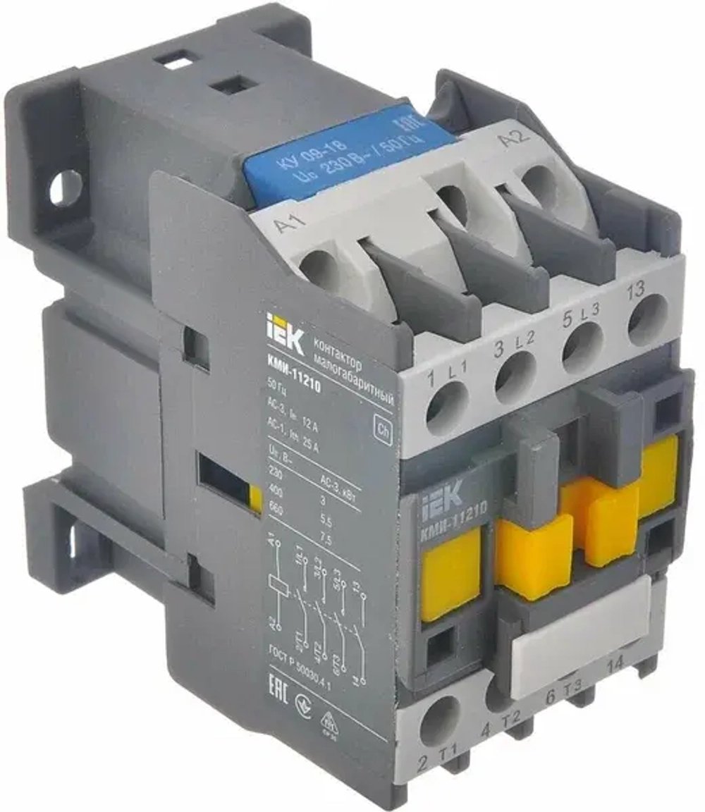 IEK Контактор КМИ-11210 12А 400В/АС3 1НО арт. KKM11-012-400-10