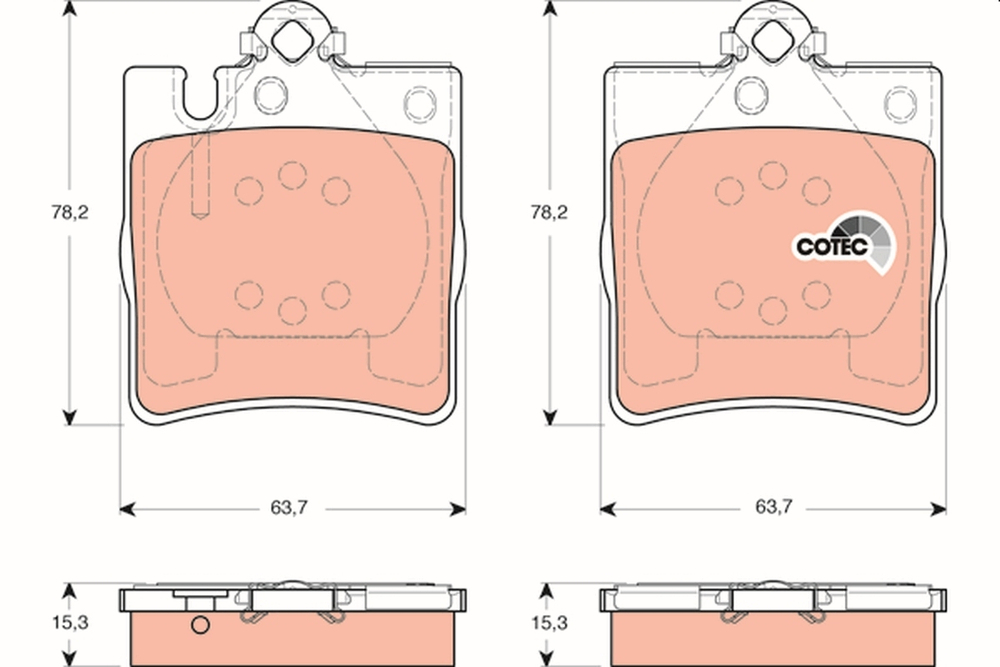 TRW - GDB1421-TRW - Brake Pad Set, disc brake
