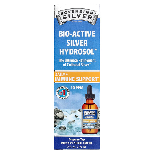 Sovereign Silver, Bio-Active Silver Hydrosol™, капли, флакон с крышкой-пипеткой, 59 мл (2 жидк. унции)