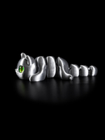 Мини котёнок игрушка антистресс, 10 см., 3D печать, светлый металлик