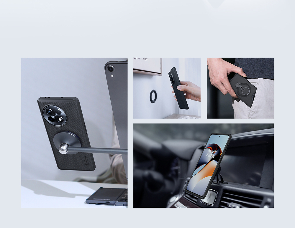 Чехол с встроенным магнитом для OnePlus Ace 2 и 11R, Nillkin, серия Super Frosted Shield Pro Magnetic Case