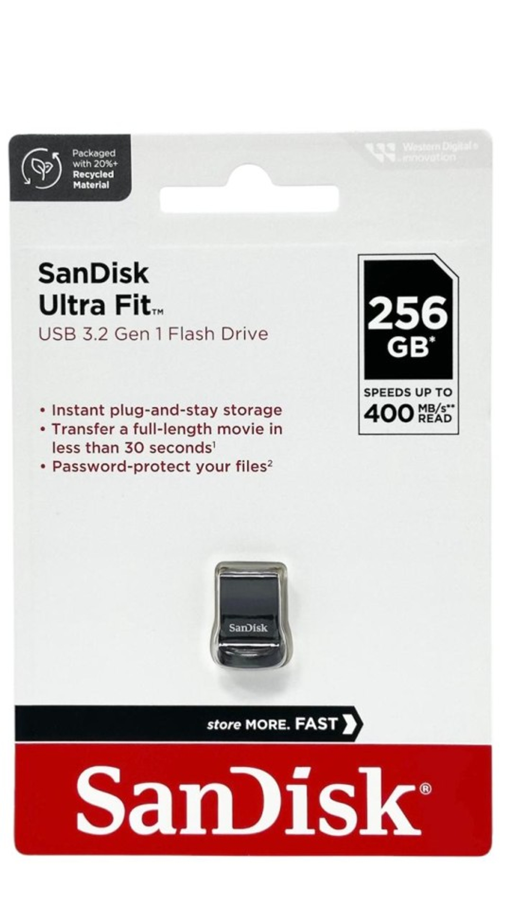 3.1 USB флеш накопитель SanDisk CZ430 Ultra Fit 256GB 130mb/s (SDCZ430-256G-G46)