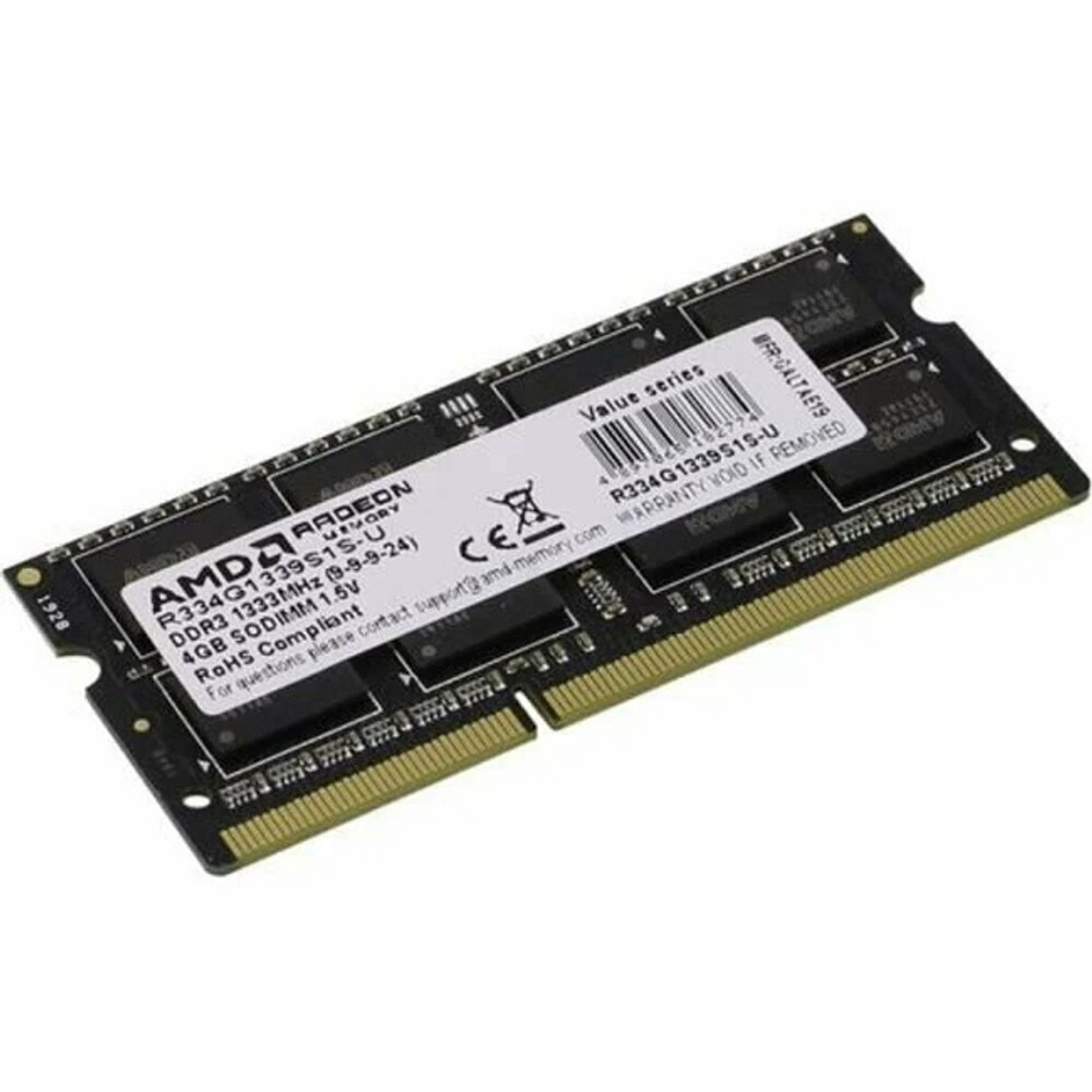 Оперативная память NBook SO-DDR3 8Gb, 1333Mhz, AMD R3 Value (R338G1339S2S-U)
