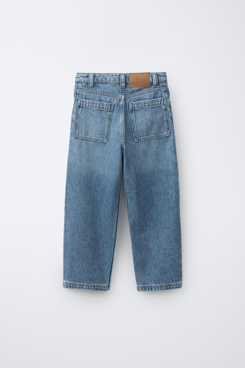 ZARA ДЖИНСЫ BAGGY RELAXED, СИНИЙ