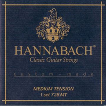 Струны для классической гитары, среднее натяжение, Hannabach 728MT Custom Made Black