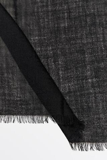 Massimo Dutti Легкий шарф из 100% шерсти, черный