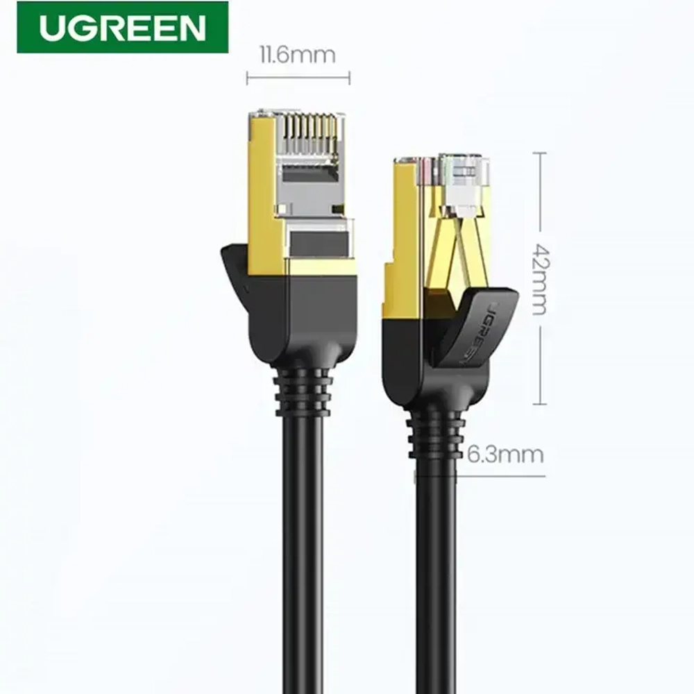Патч корд 7 Cat, F/FTP, 10m, UGREEN 11273
