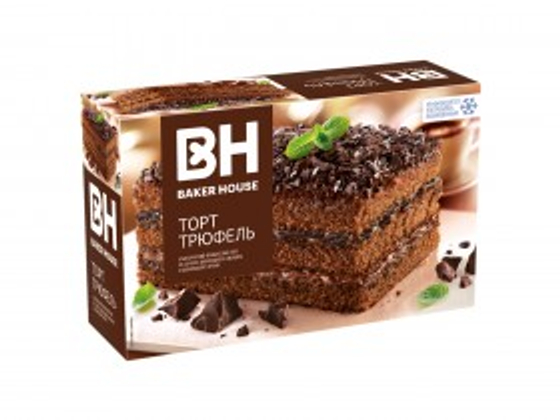 Торт бисквитный Baker House Трюфель 350г (8шт)