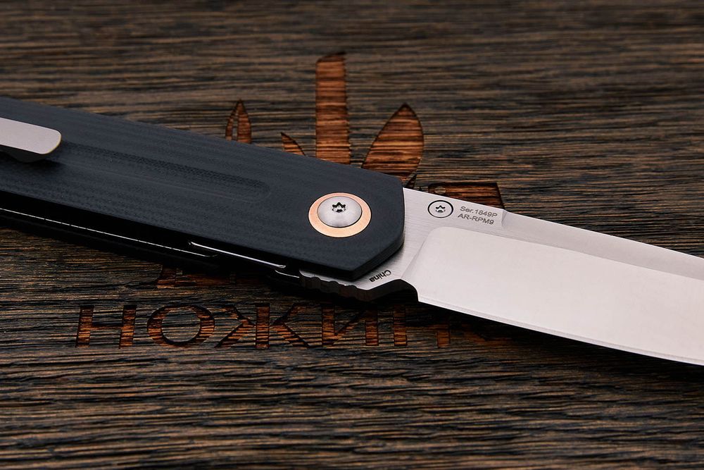 Нож складной Artisan 1849P-BK Sirius, клинок 89мм, сталь AR-RPM9, рукоять G10