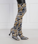 Сапоги казаки на шпильке Versace Jeans Couture - разноцветная(73VA3S82ZS371)