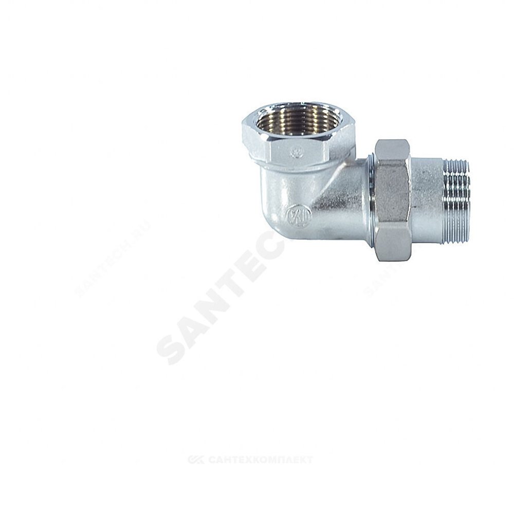 Соединитель латунь хром американка Ду 20 (3/4") угловой ВР/НР R19 Giacomini R19X004