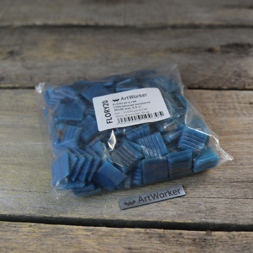 Стеклянная мозаика FLORY20 G134 голубой 20x20 ArtWorker
