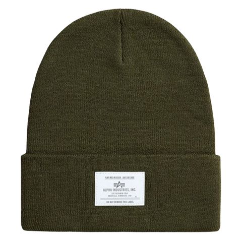 Шапка Alpha Industries Essential Beanie Olive (Зеленая)