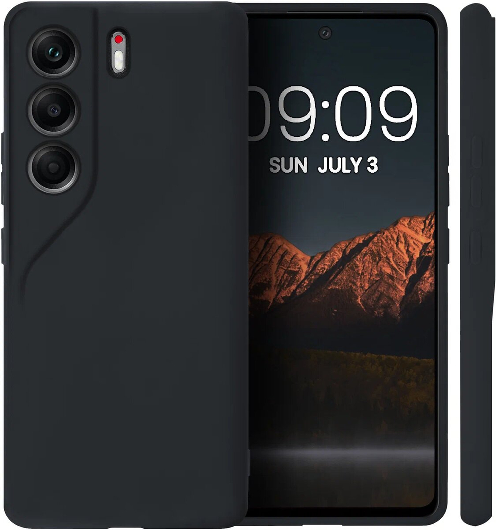 Мягкий Soft Touch чехол из силикона для TECNO CAMON 40 с бархатной подкладкой