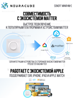 Выключатель MATTER с поддержкой Wi-Fi SONOFF MINIR4M-E