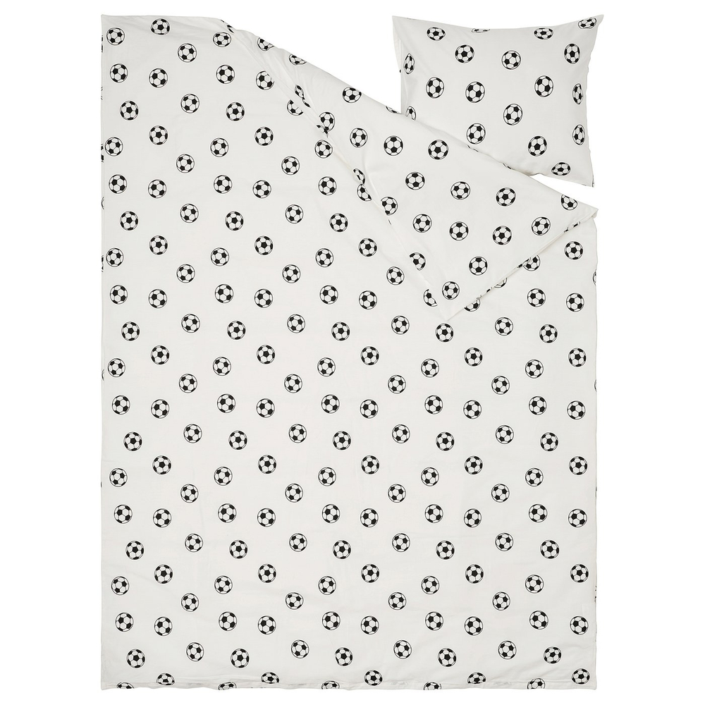 IKEA SPORTSLIG  (ИКЕА СПОРТСЛИГ)  -  Пододеяльник и наволочка - рисунок в мячи 150x200/50x60 см