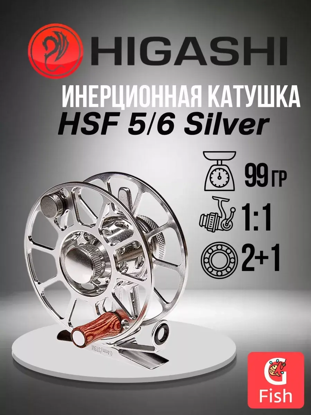Катушка инерционная HSF 5/6 Silver