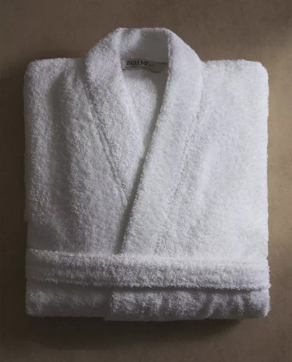 ZARA HOME ХЛОПКОВЫЙ ХАЛАТ, БЕЛЫЙ