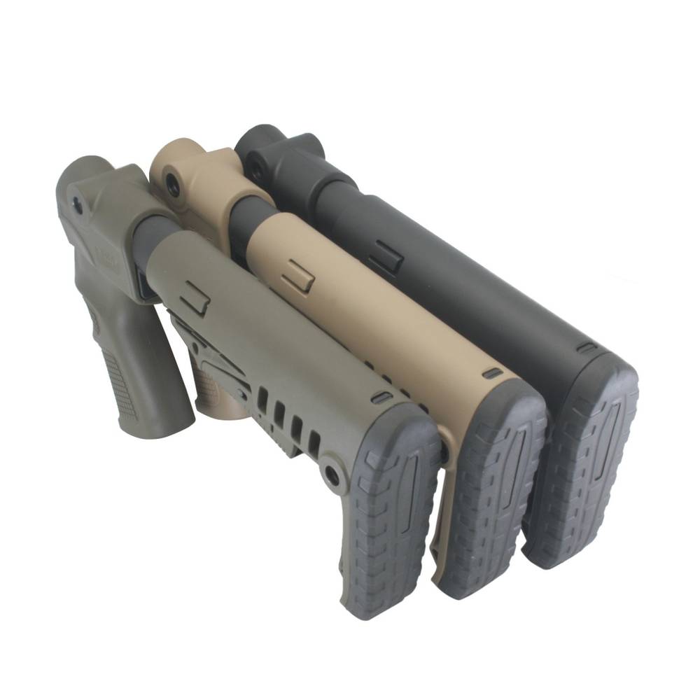 Телескопический приклад на МР-155, DLG Tactical. Черный