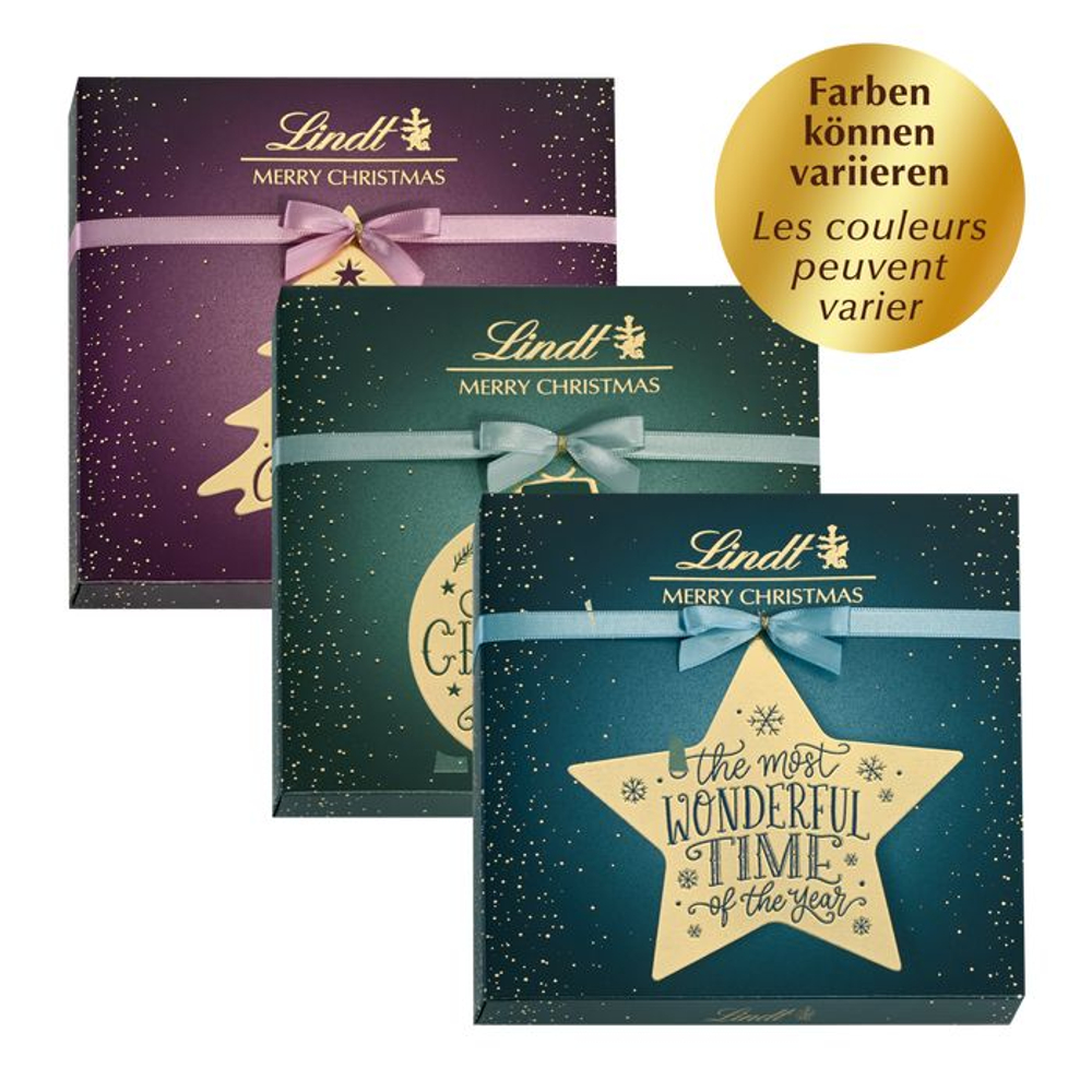Конфеты шоколадные ассорти Lindt Пралине Merry Christmas 1 уп. 175 г (из Финляндии)