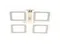 Люстра потолочная светодиодная Rilon 2581/4 WHITE, 68 Вт, белая