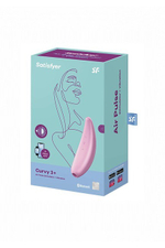 Вакуумно-волновой вибростимулятор Satisfyer Curvy 3+ (синхронизируется со смартфоном) (Цвет: розовый)