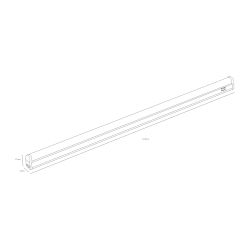 Линейный светодиодный светильник ЭРА LLED-01-16W-4000-W 16Вт 4000K L1174мм с выключателем | Бытовые светодиодные линейные светильники