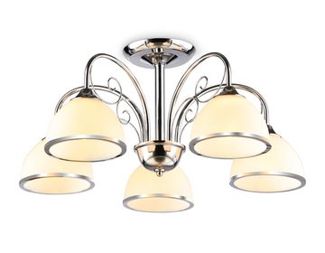 Потолочная люстра 5*Е27 TR3182/5 CH/FR хром/белый матовый Traditional Ambrella