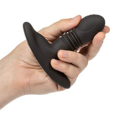Массажер простаты Thrusting Rotator Probe с вращением головки - 11,5 см. (Цвет: черный)