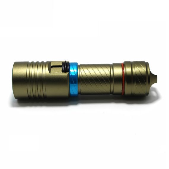 Фонарь подводный универсальный N01 CREE XM-L L2 1200 lm теплый свет зеленый