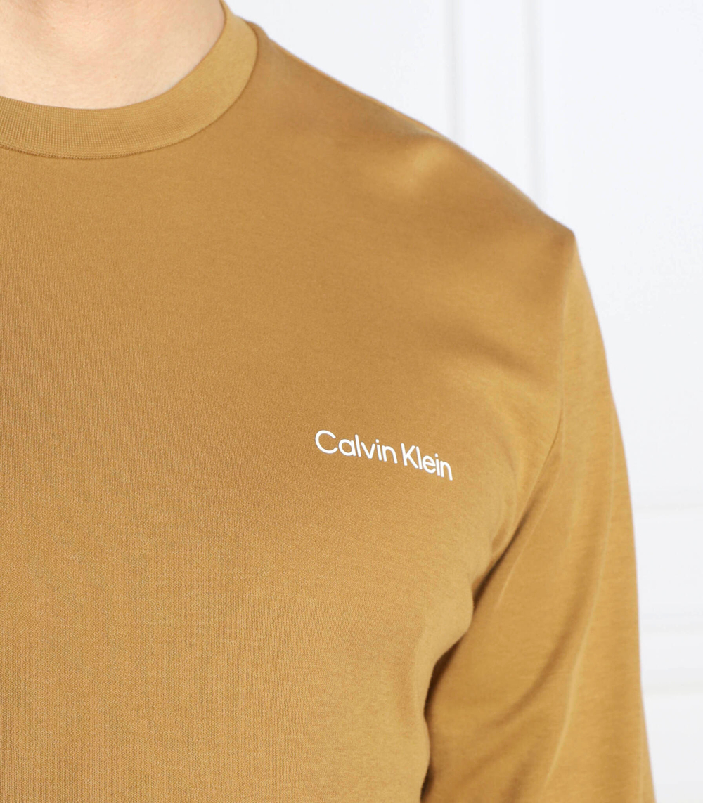 лонгслив micro logo Calvin Klein - светло-коричневый(K10K110629)