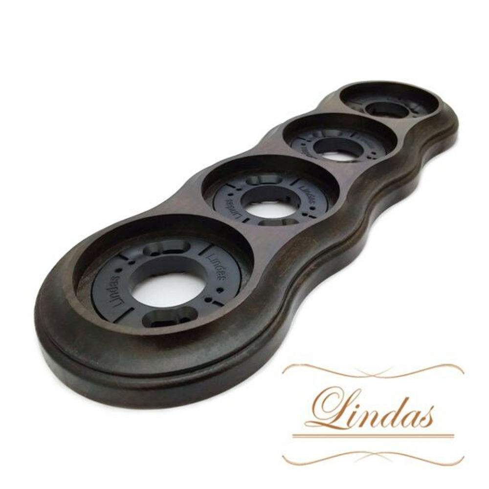 Рамка 4-х местная Lindas 25460 / Венге