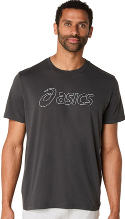 Мужская теннисная футболка Asics Logo Short Sleeve - graphite grey