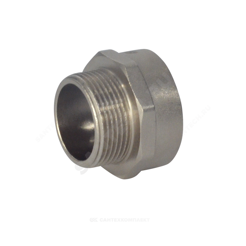 Переход латунь никель Ду 40х32 (1 1/4"х1 1/2") ВР/НР SantechSystems