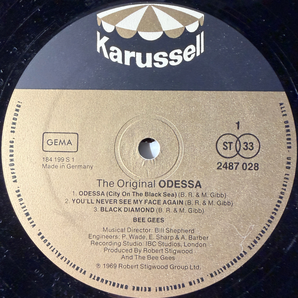 Bee Gees ‎– Odessa 2LP (Германия)