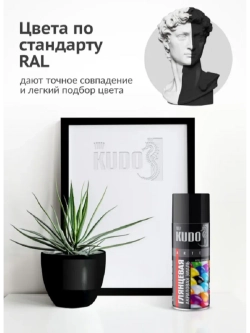 Краска аэрозоль акрил черная глянец
