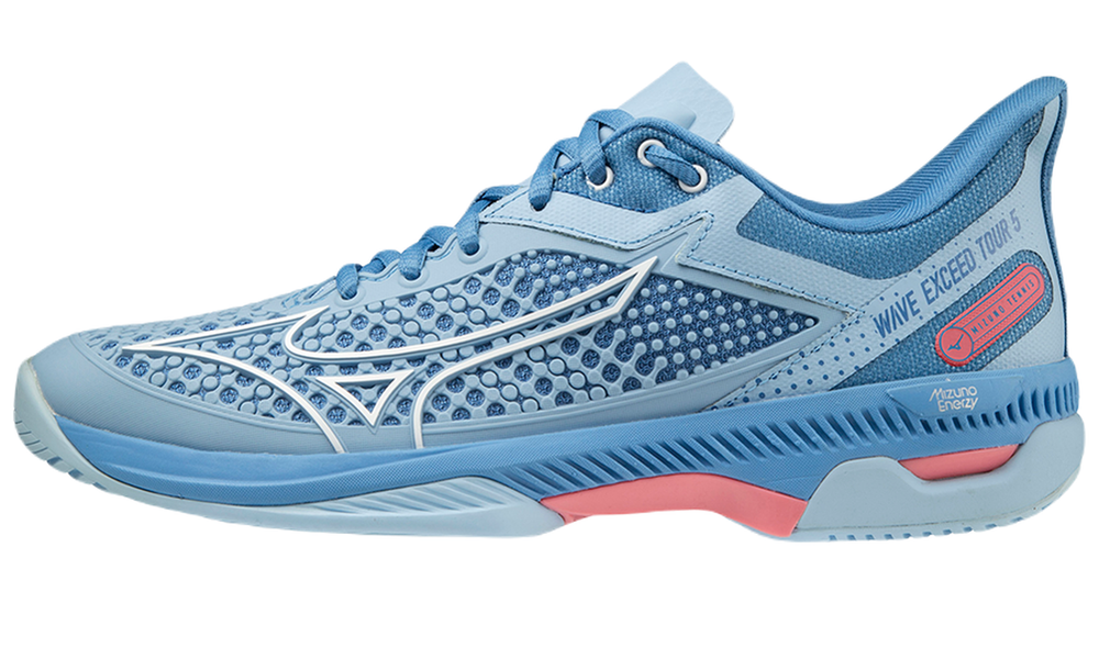 Женские Кроссовки теннисные Mizuno Wave Exceed Tour 5 AC - небесный