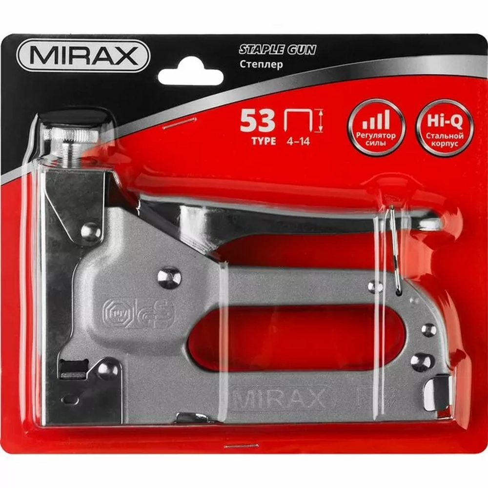 Мебельный степлер MIRAX с регулировкой силы удара, для строительных и ремонтных работ