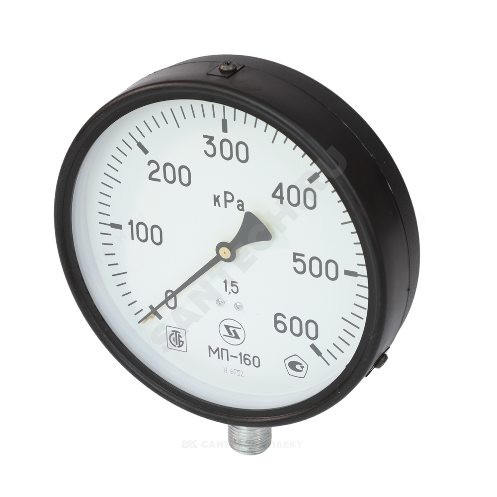 Манометр МП-160 радиальный Дк160мм 0-4 МПа кл.1,5 G1/2" ЗАВОД ТЕПЛОТЕХНИЧЕСКИХ ПРИБОРОВ
