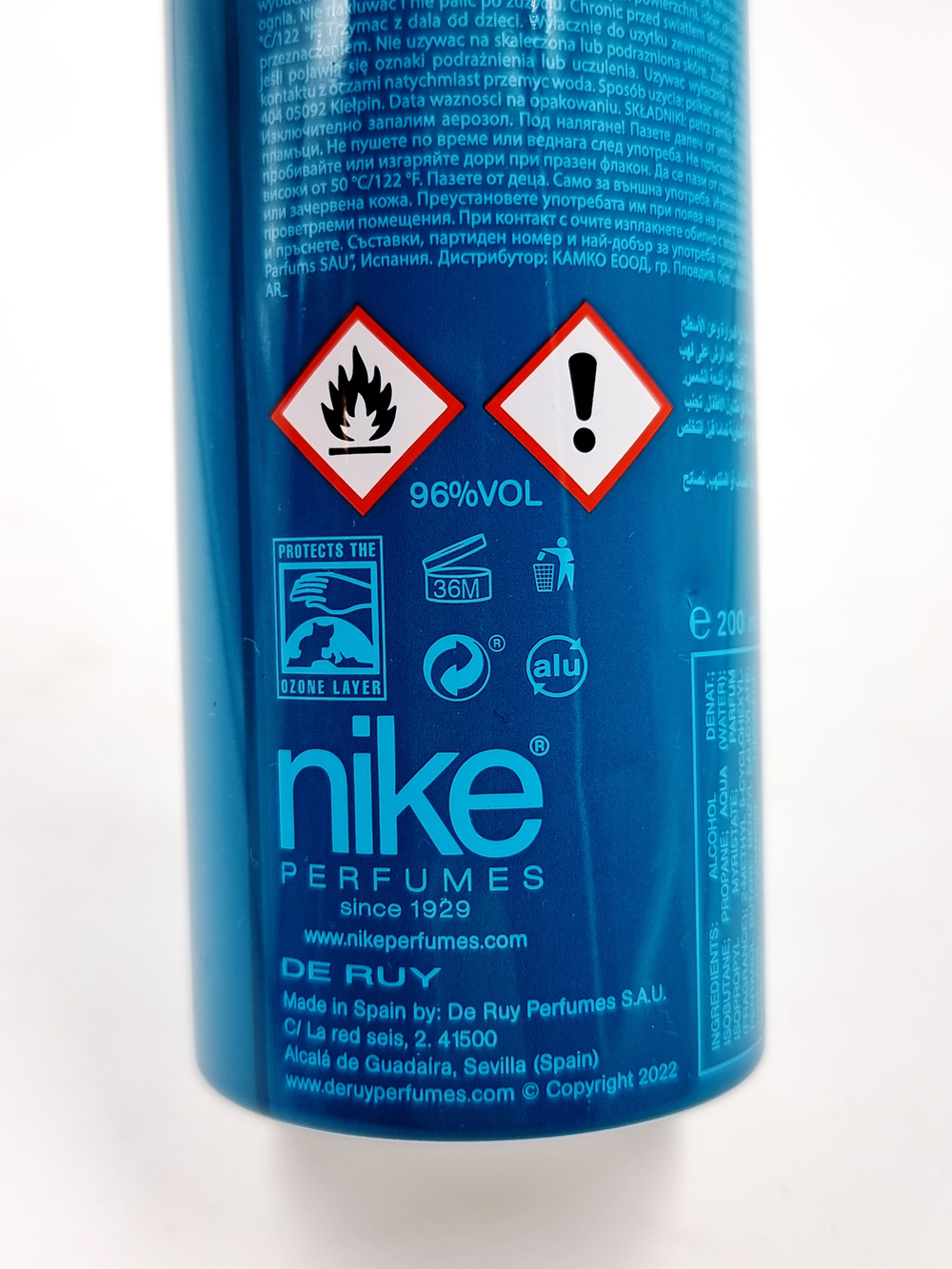 Дезодорант-спрей мужской парфюмированный NIKE Turquoise Vibes 24H 200 мл (из Финляндии)