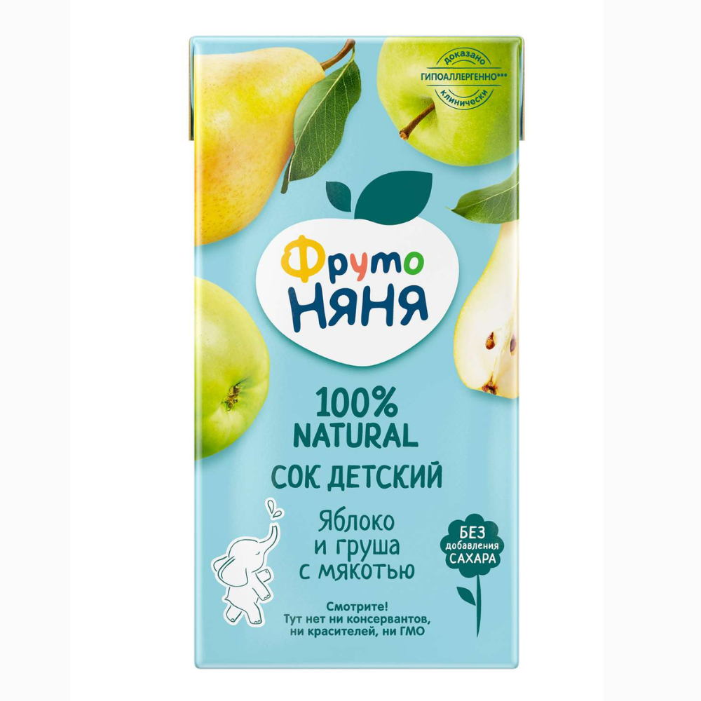 Сок Фруто Няня яблоко и груша с мякотью 0,5 л