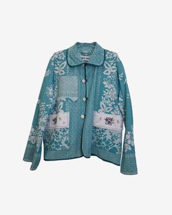 Куртка Украшенный Расшитой Салфеткой/Light Green with Napkin Jacket зеленая