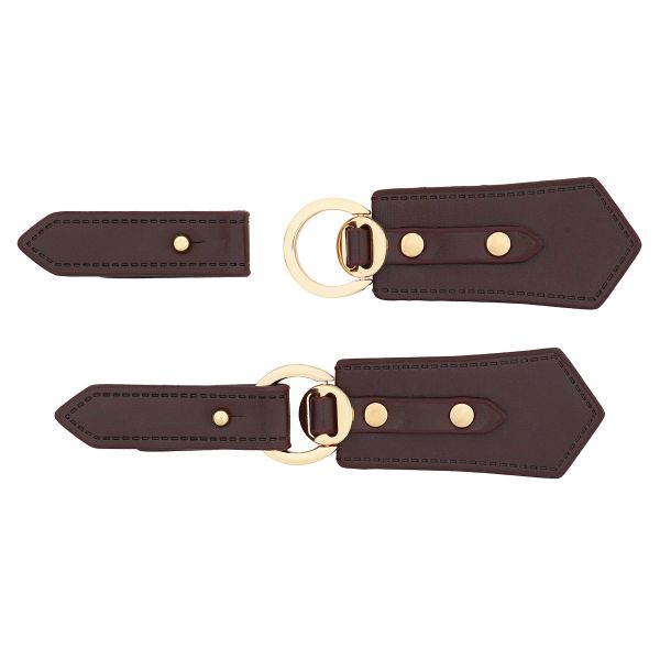Застежка для кардигана 13х3.2 см, 6 шт, Brown/G коричневый с золотом, FA214