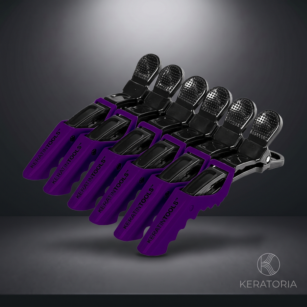 Зажимы пластиковые «крокодил» Keratin Tools, 6 шт.