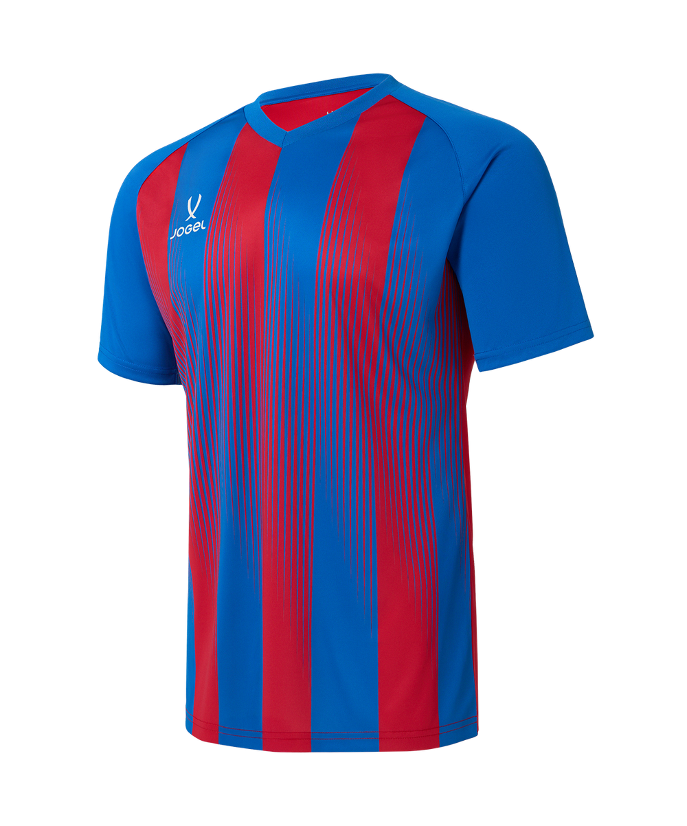 Футболка игровая Jogel Camp Striped Jersey, красный R2/синий Z2