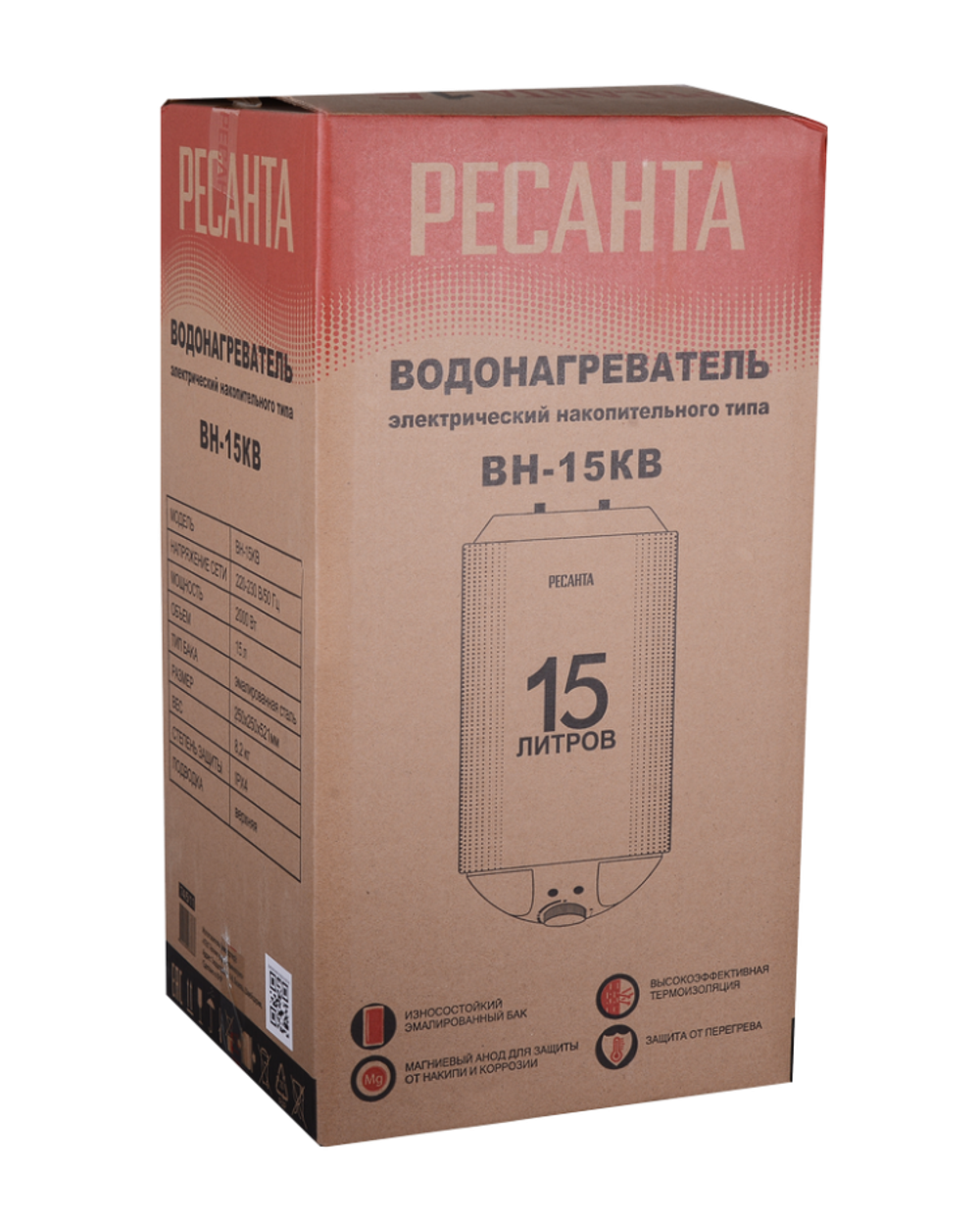 Водонагреватель накопительный ВН-15КВ Ресанта