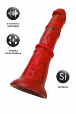 Вибратор Black&Red Monster Rex красный 24,5 см