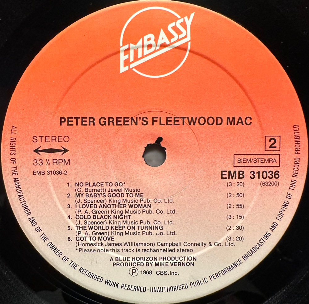 Fleetwood Mac - Peter Green's Fleetwood Mac (Европа)