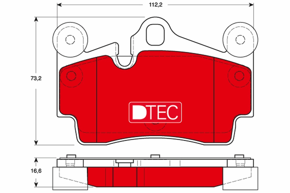 TRW - GDB1653DTE-TRW - Brake Pad Set, disc brake
